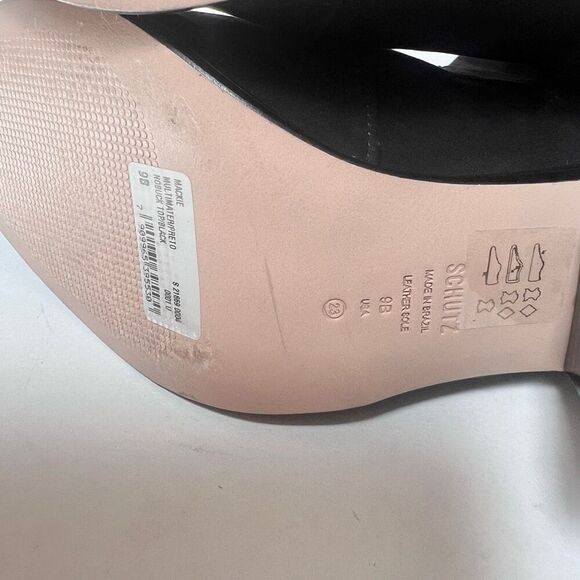 Schutz Women's Black Mackie Nubuck Leather Mid Block Western Booties Size 9 NWOT - Picture 6 of 11